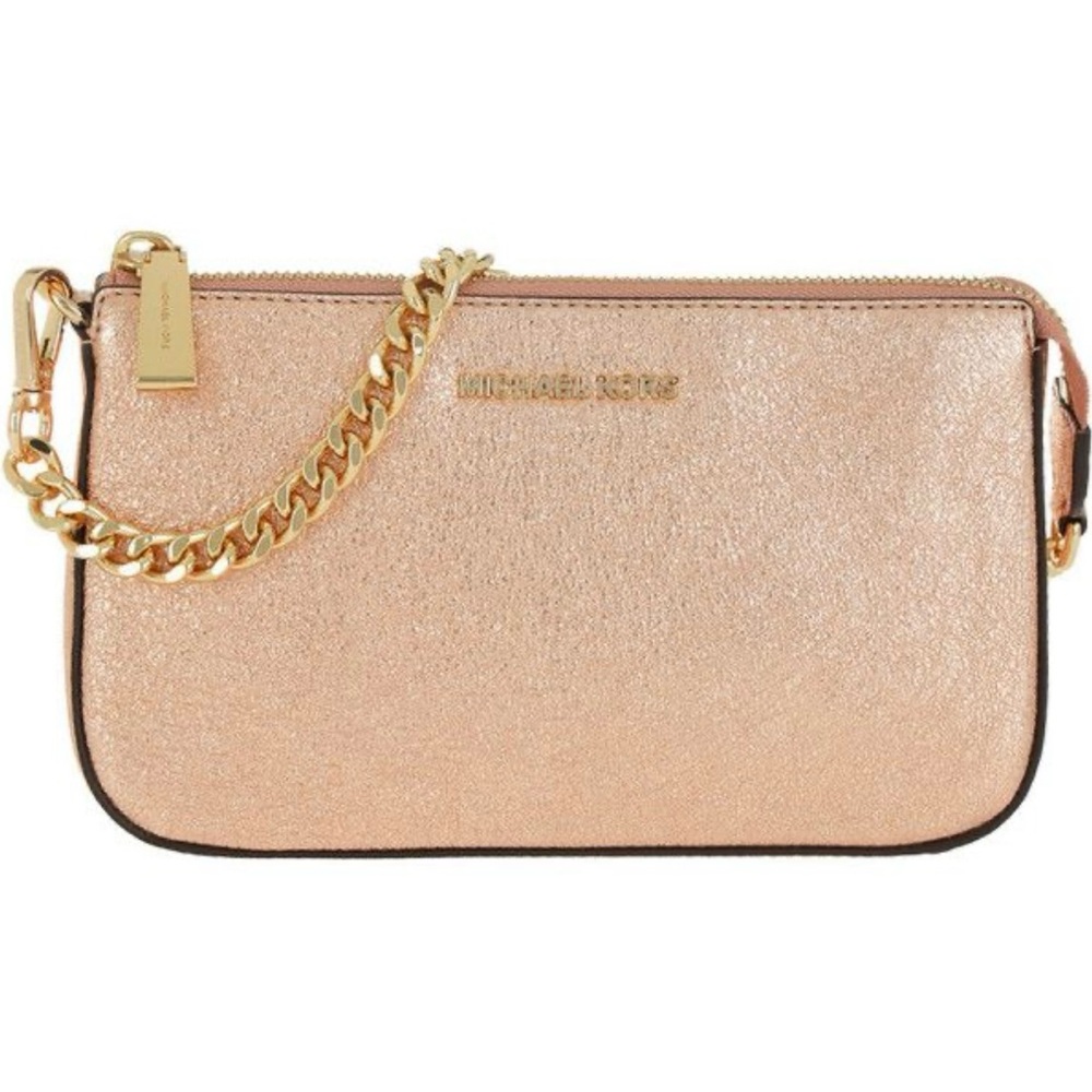 Michael Kors Gold Clutch with Chain Strap